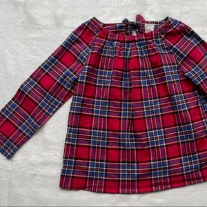 CrewCuts Girls red and blue plus blouse size 10